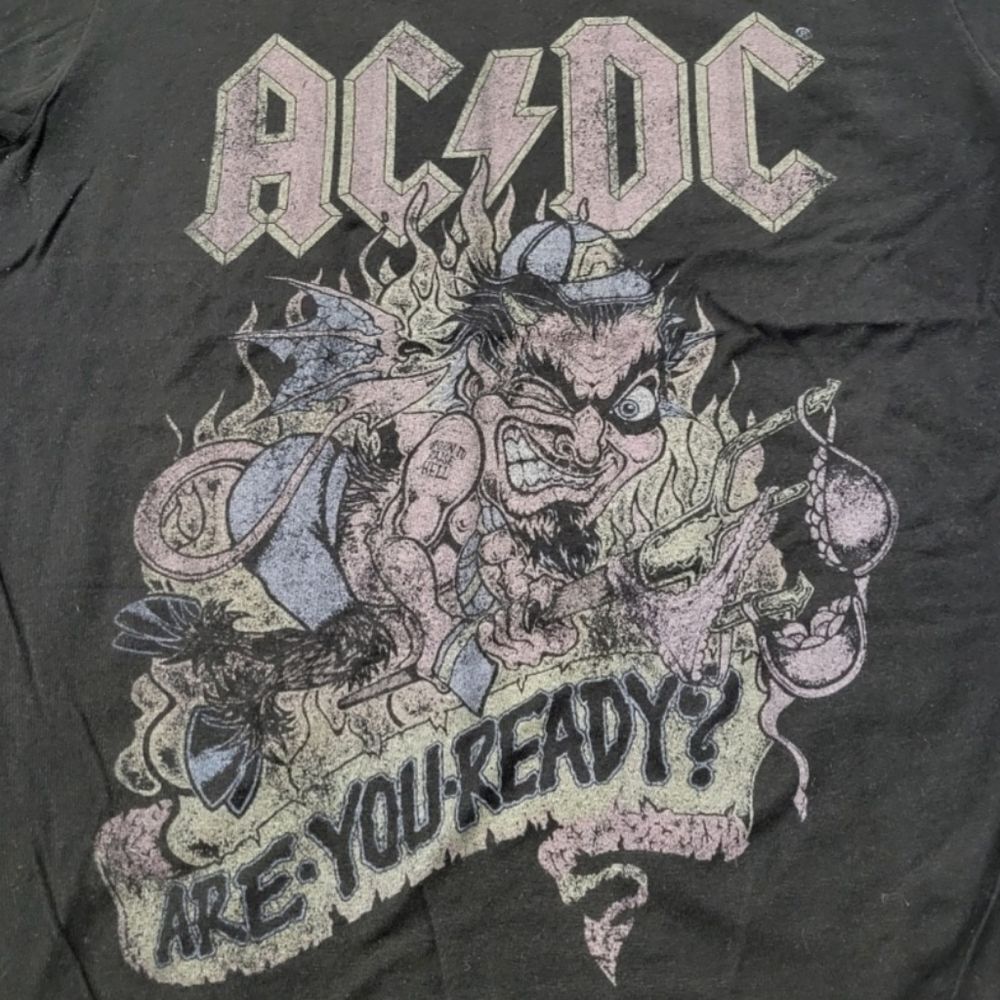 AC DC Shirt Size Small AC DC Band Tee Rock & Roll Tee AC DC Graphic Print Shirt - Picture 4 of 7